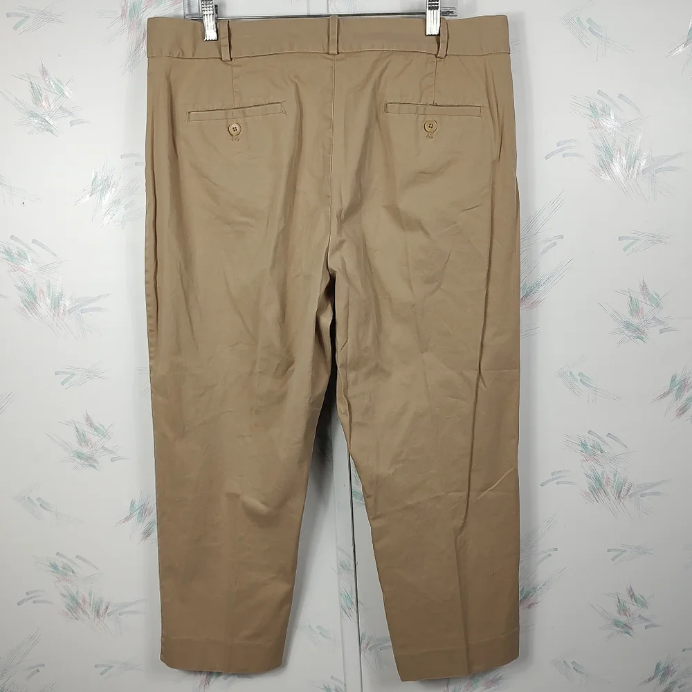 Talbots Curvy Tan Capri Pants 16 - Picture 4 of 10